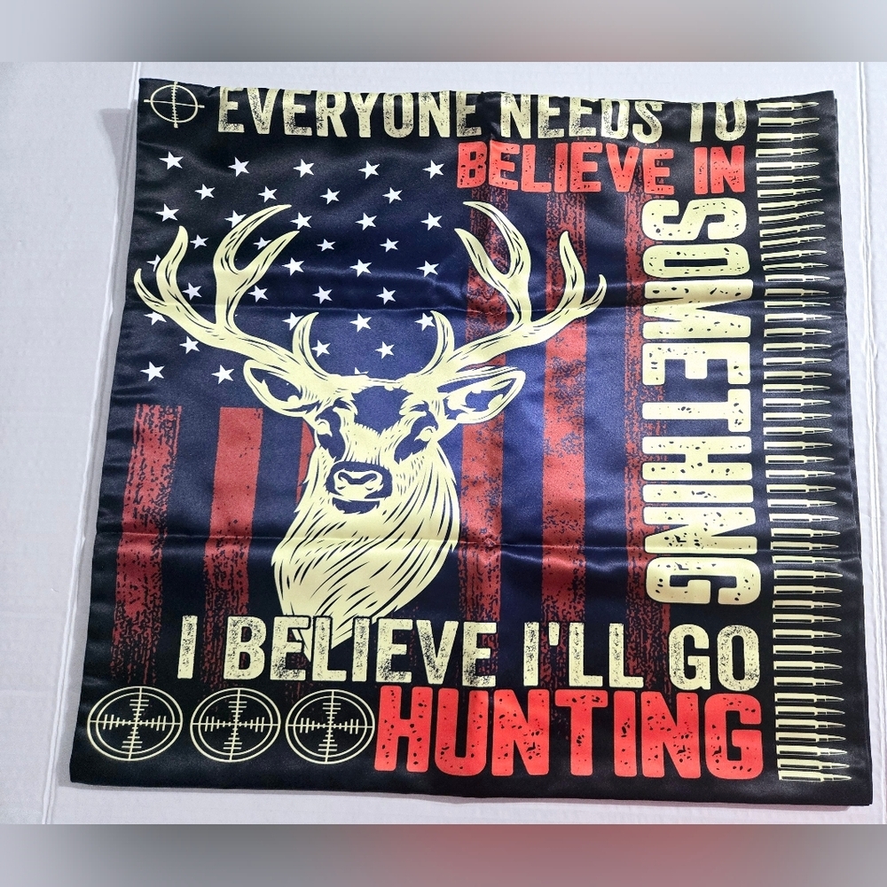 Everyone needs Something to believe in Hunting Pillow Covers set of 2 - Picture 2 of 5
